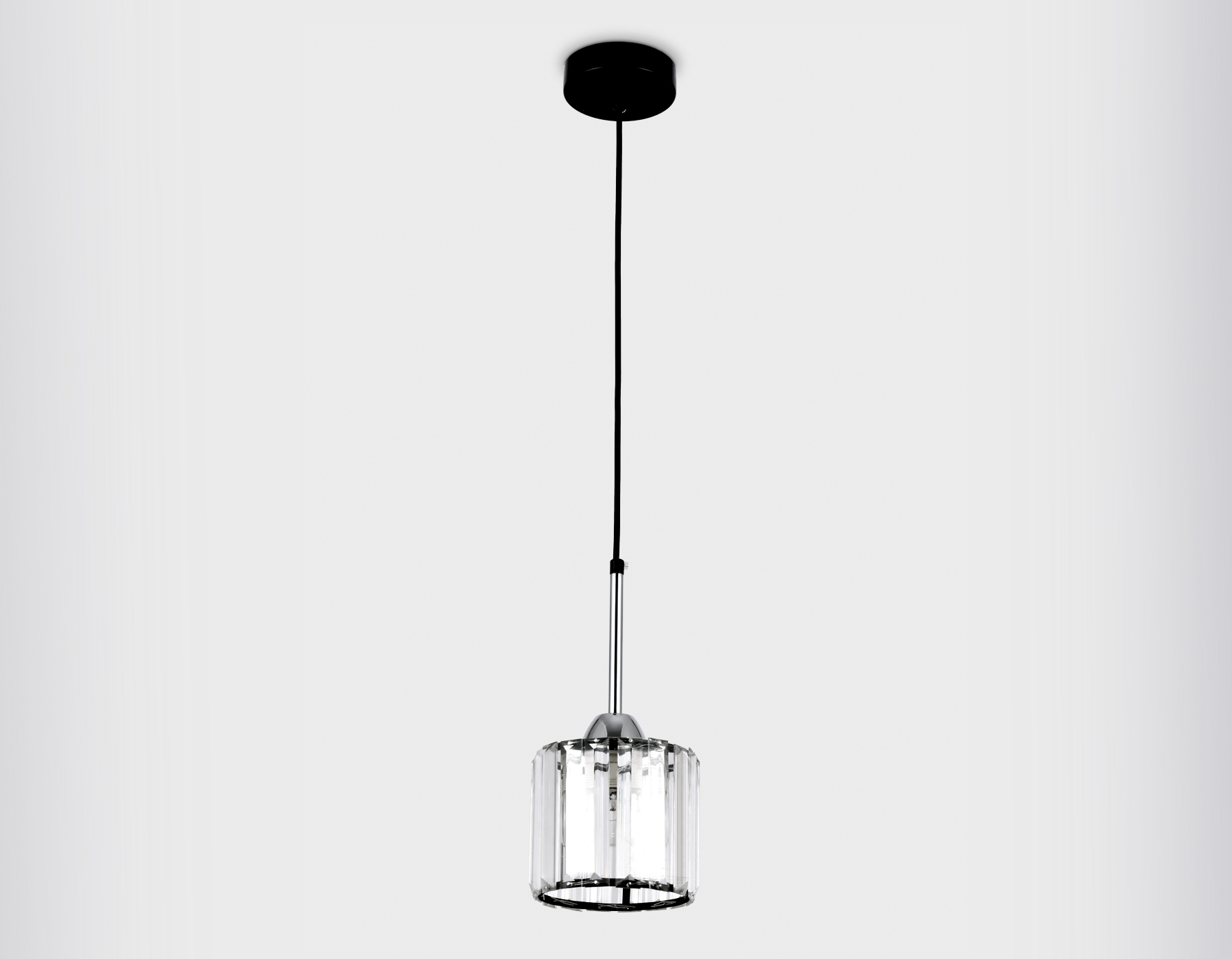 Подвесной светильник Ambrella с хрусталем TR5894  черный/прозрачный E14 max 40W D135*890